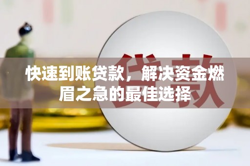 月湖快速到账贷款，解决资金燃眉之急的最佳选择