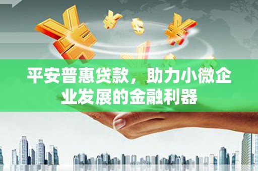 月湖平安普惠贷款，助力小微企业发展的金融利器