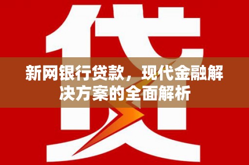 月湖新网银行贷款，现代金融解决方案的全面解析