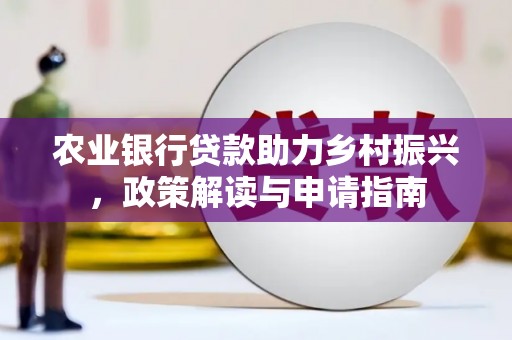 月湖农业银行贷款助力乡村振兴，政策解读与申请指南