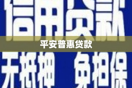月湖平安普惠贷款