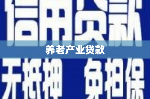 月湖养老产业贷款